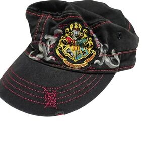 Harry Potter Crest‎ Cadet Cap Hat Adjustable Cotton Black Red Accent